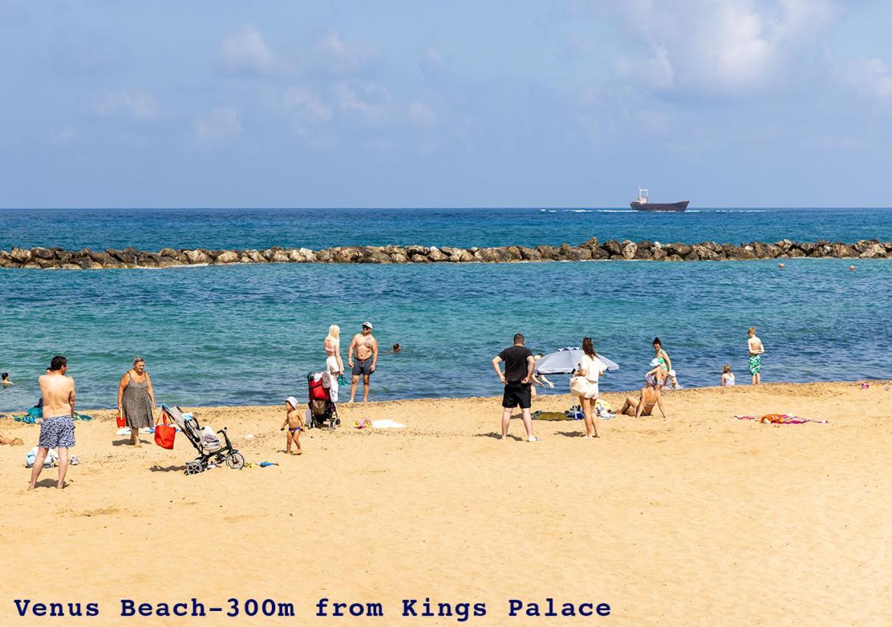 105 Kings Palace - Fabulous 2 Bed, 2 Bath, Large Patio With Garden - Sea Views Paphos Exteriör bild