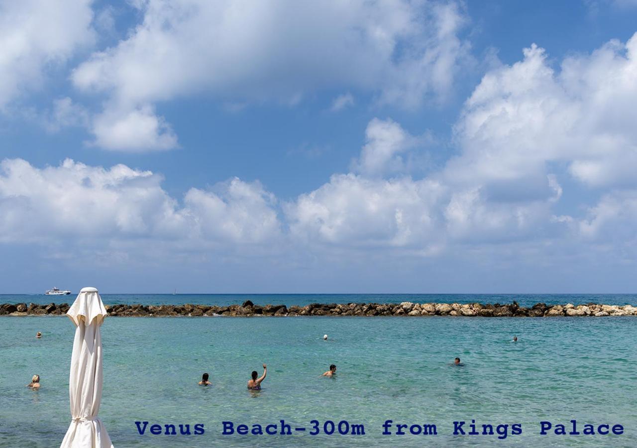 105 Kings Palace - Fabulous 2 Bed, 2 Bath, Large Patio With Garden - Sea Views Paphos Exteriör bild